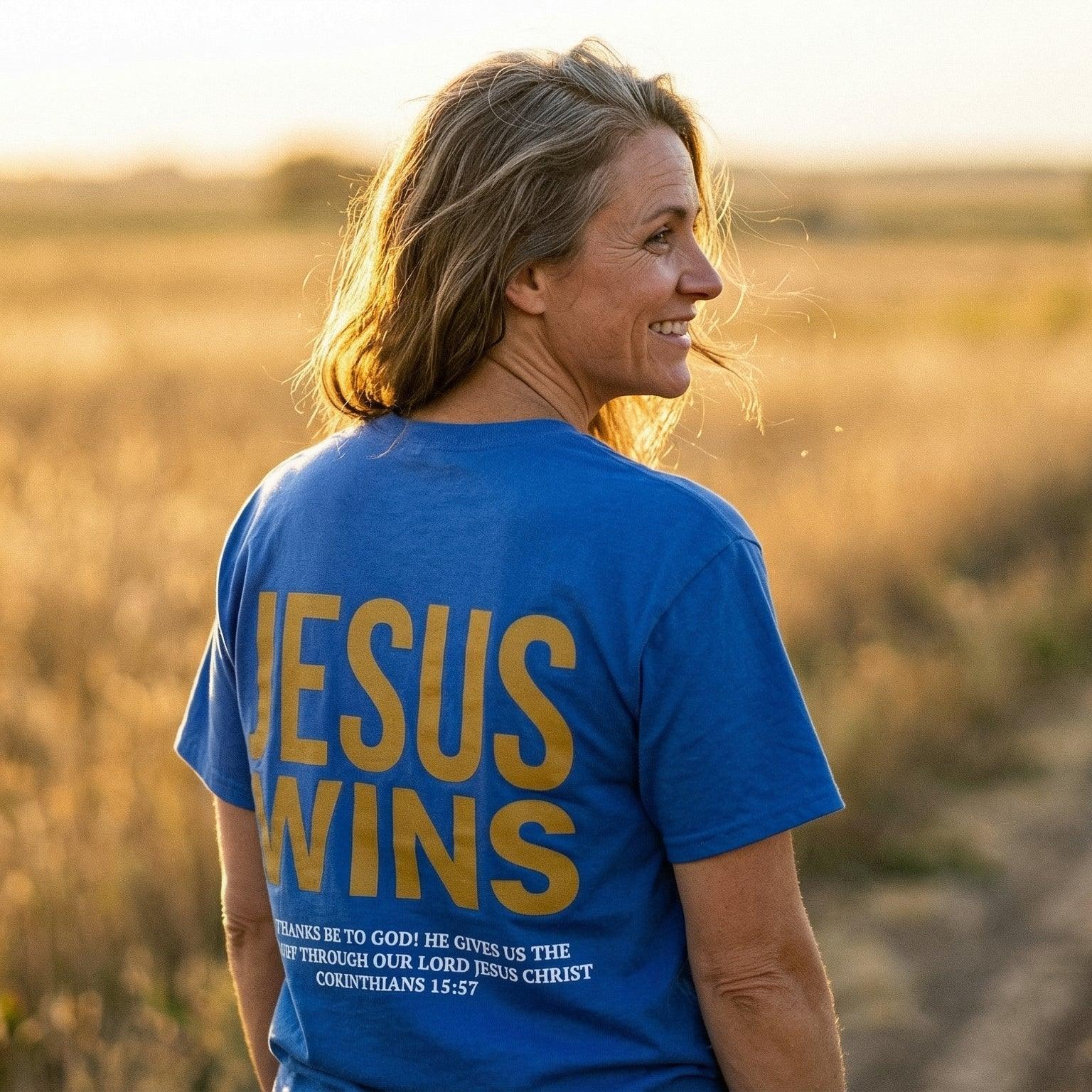 Yeshua Wins - Corinthians 15:57 - Messiah Wear