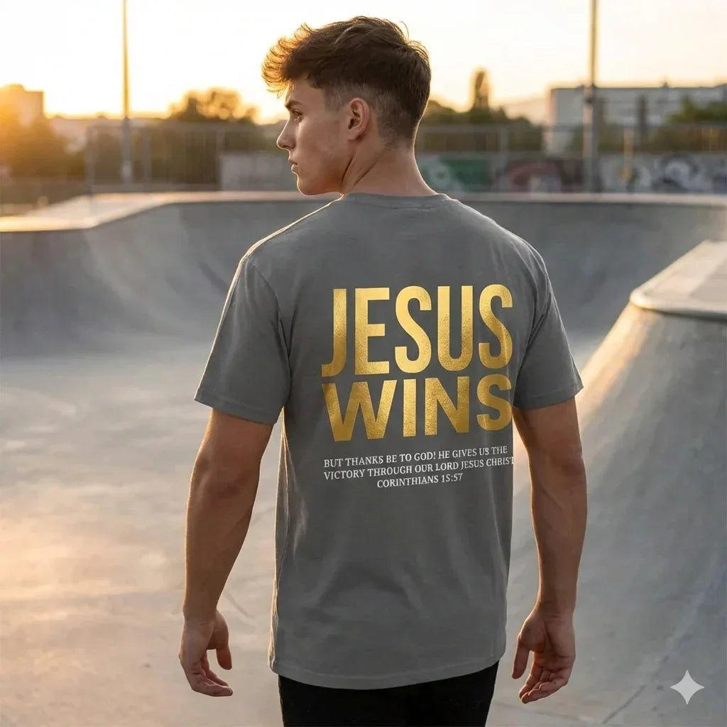Yeshua Wins - Corinthians 15:57 - Messiah Wear