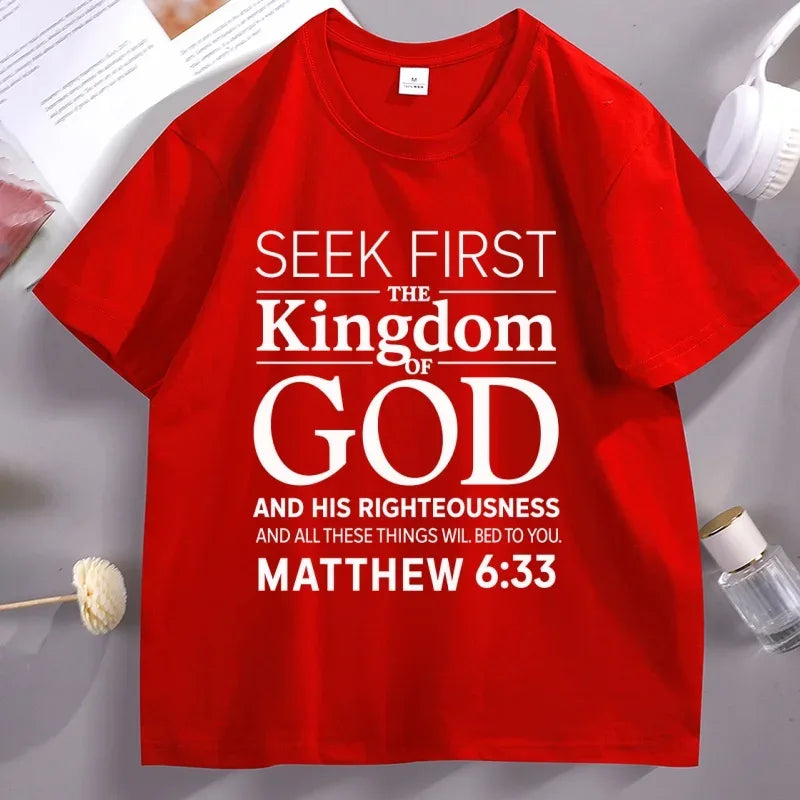 "Seek First The Kingdom" – Matthew 6:33 Christian Print - Messiah Wear