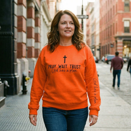 Pray Wait Trust Oversized Women's Pullover