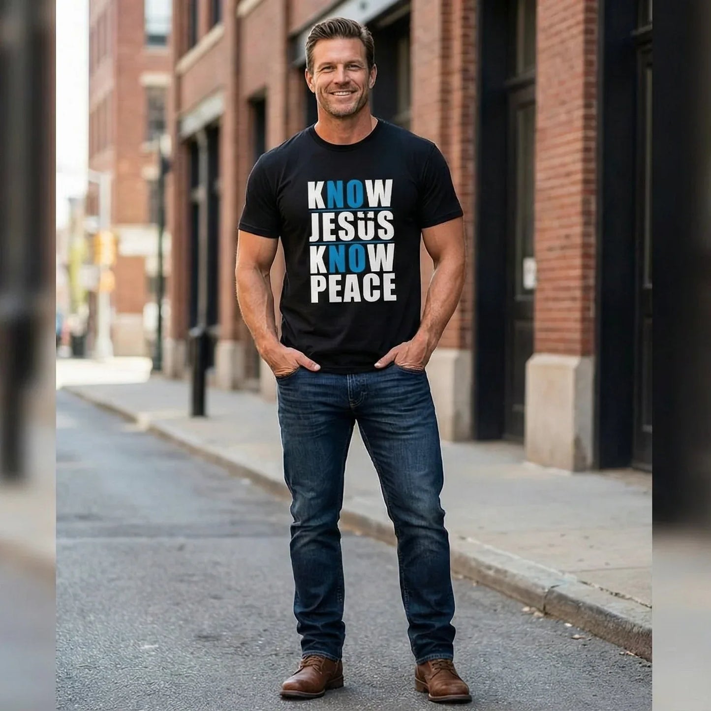 Know Jesus Know Peace T-shirt Believe in God Christ - Messiah Wear
