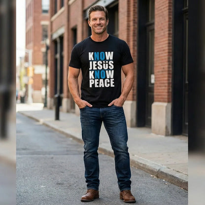 Know Jesus Know Peace T-shirt Believe in God Christ - Messiah Wear