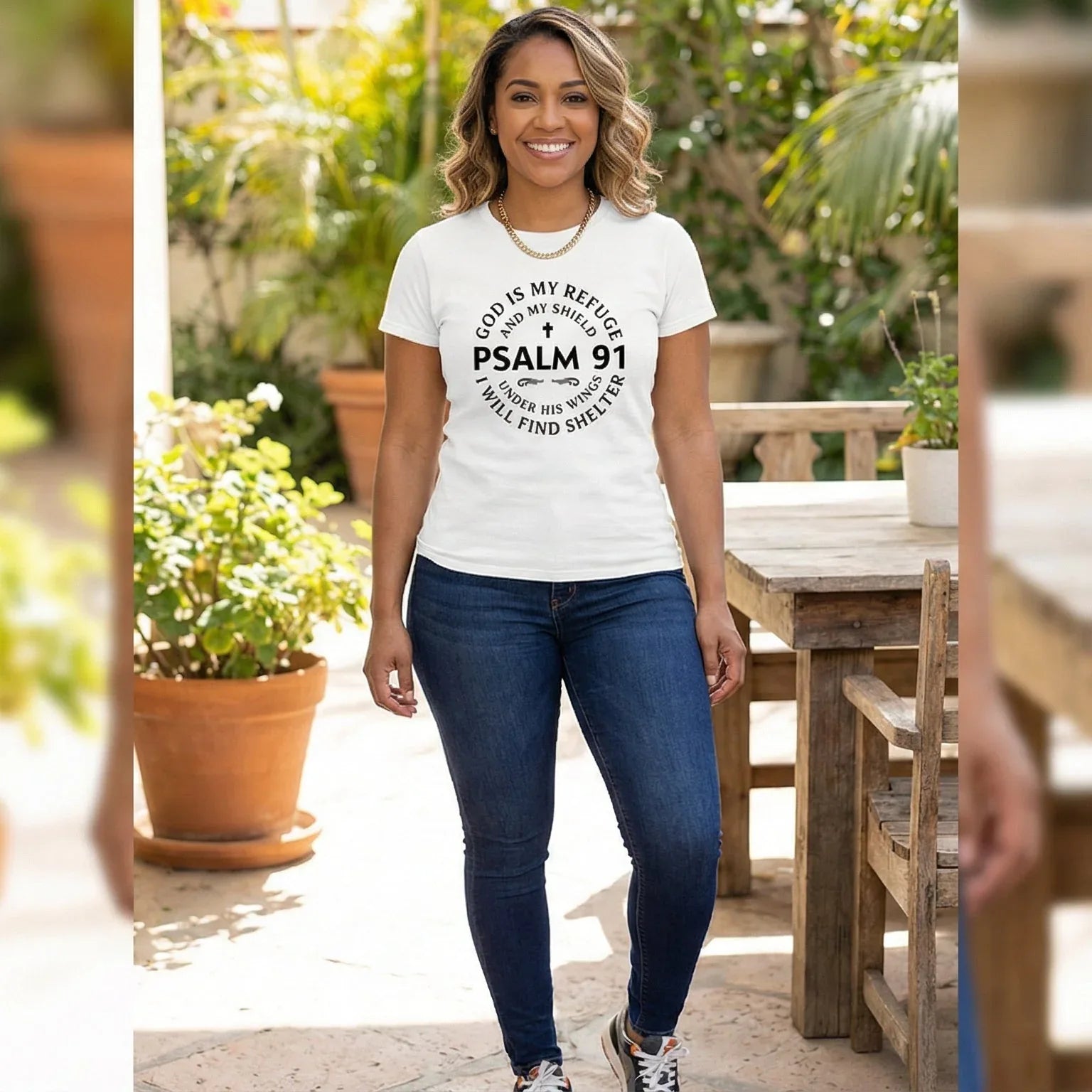 "God Is My Refuge and My Shield" Women's Inspirational Psalm - Messiah Wear