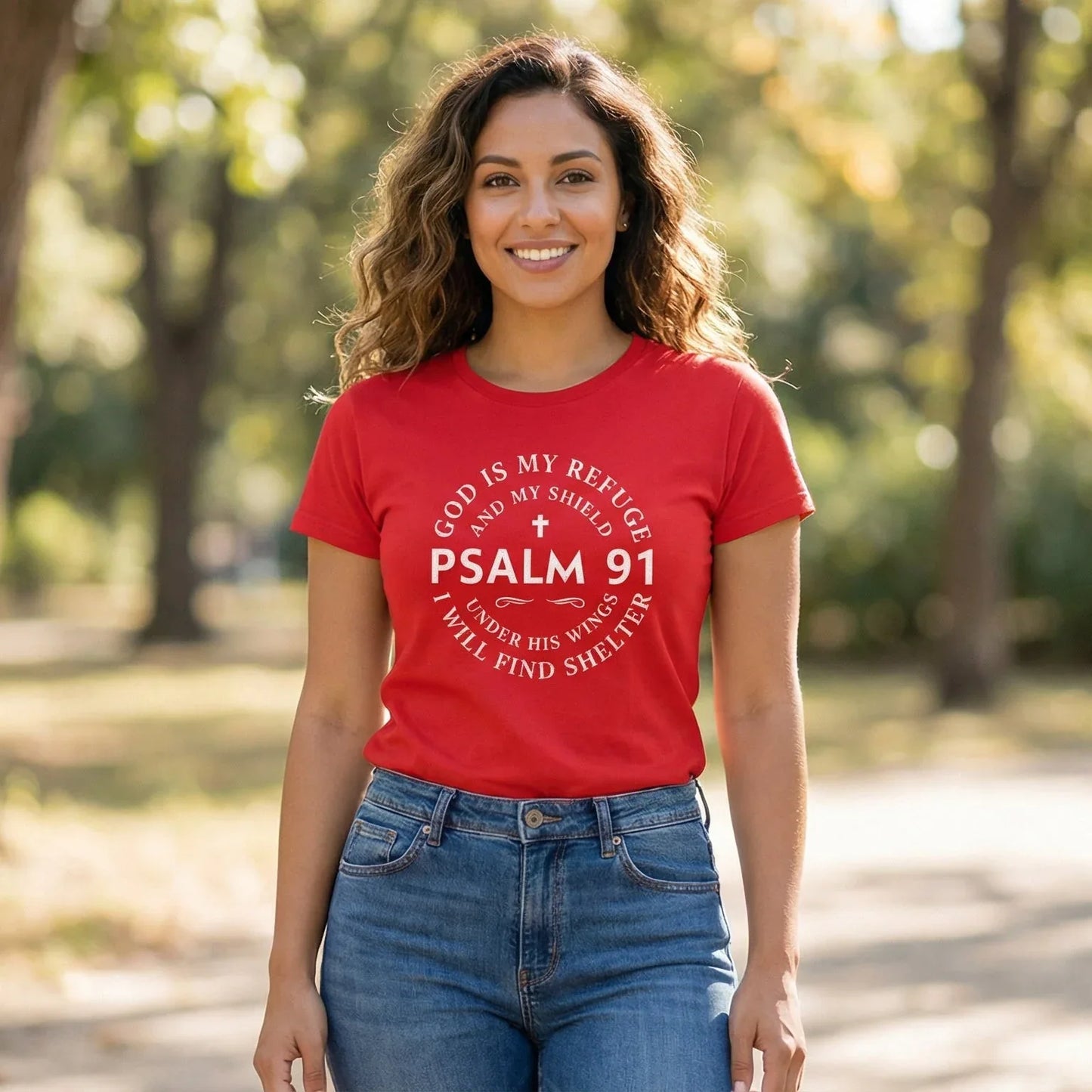 "God Is My Refuge and My Shield" Women's Inspirational Psalm - Messiah Wear