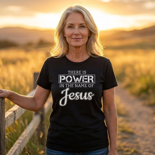 Power In The Name Of Jesus T-Shirt Christian Women