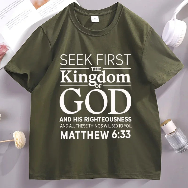 "Seek First The Kingdom" – Matthew 6:33 Christian Print - Messiah Wear