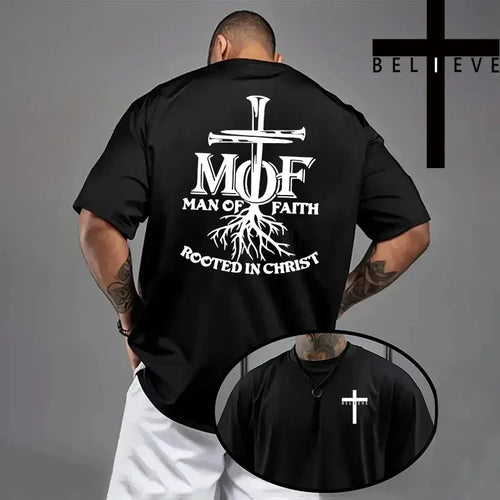 Jesus Cross Men's Cotton T-Shirt - Messiah Wear