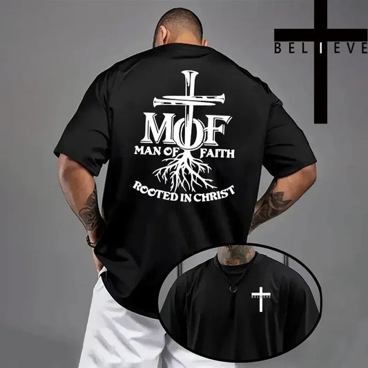 Jesus Cross Men's Cotton T-Shirt - Messiah Wear