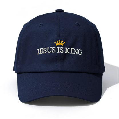 JESUS IS KING Embroidery Baseball Cap - Messiah Wear