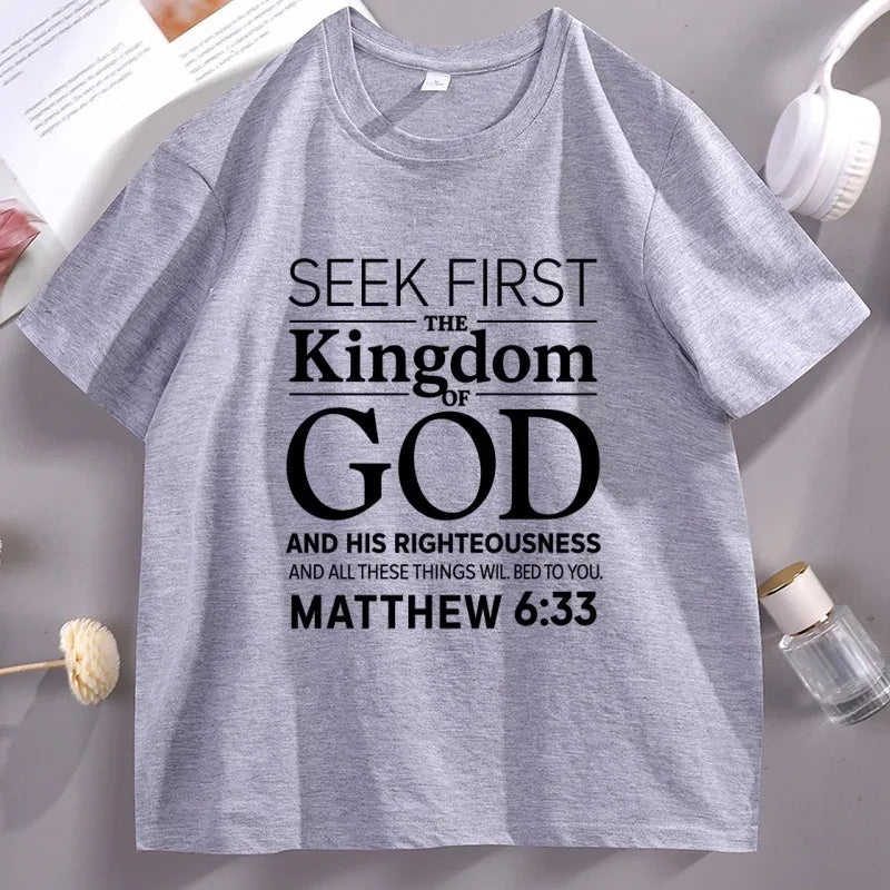"Seek First The Kingdom" – Matthew 6:33 Christian Print - Messiah Wear
