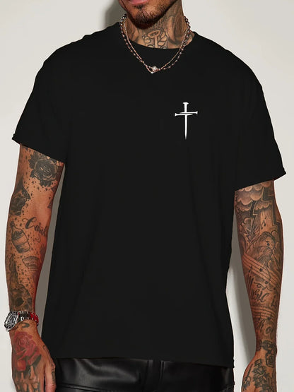 Men's Oversized "Faith Cross" Tee - Messiah Wear