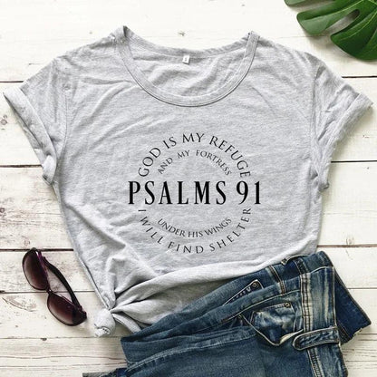 Psalm 91 - God Is My Refuge - T-shirt Women's - Messiah Wear