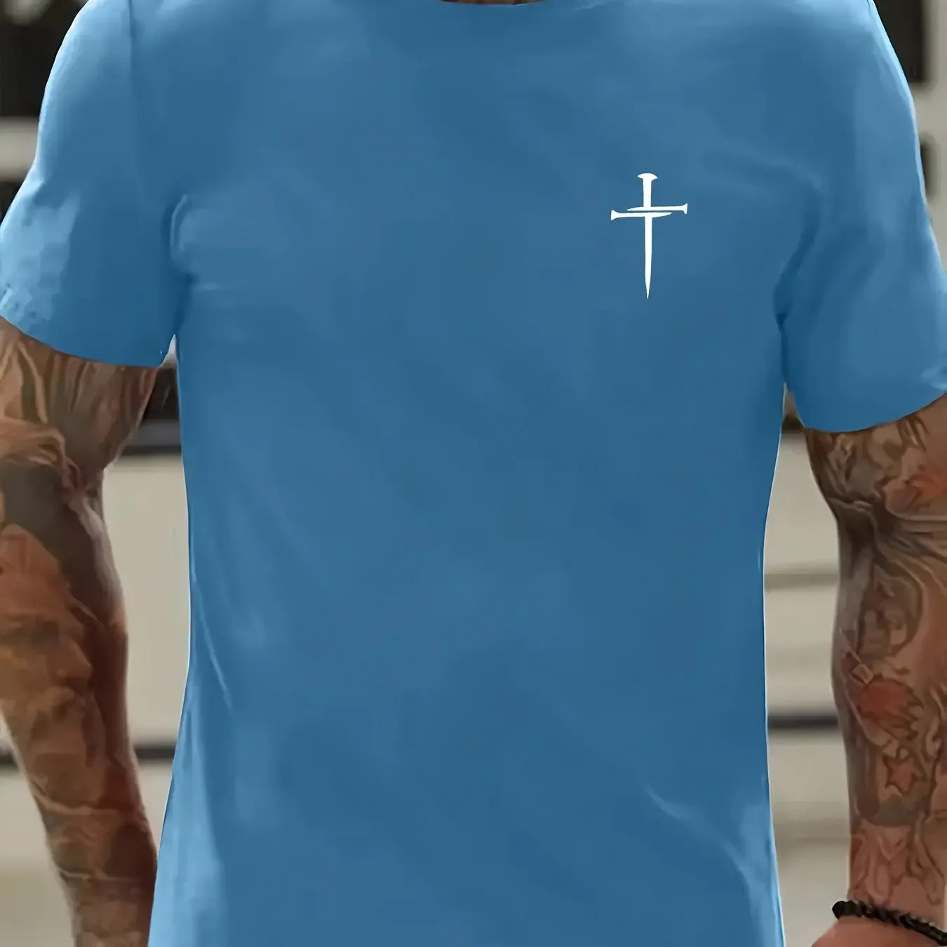 Men's Oversized "Faith Cross" Tee - Messiah Wear