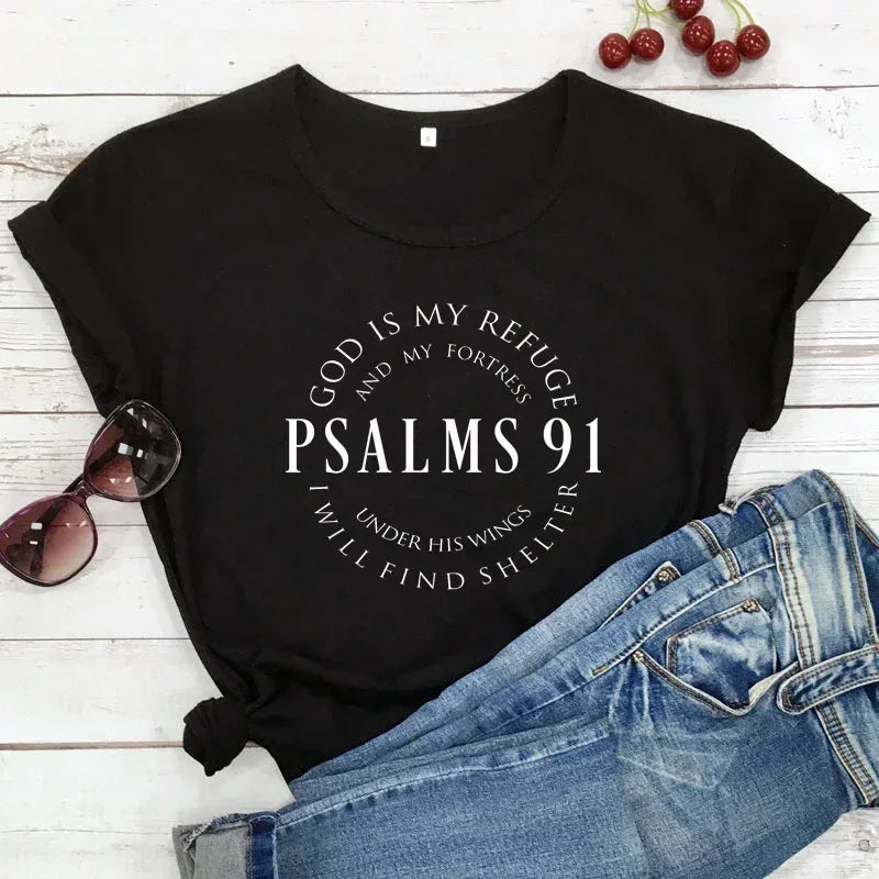 Psalm 91 - God Is My Refuge - T-shirt Women's - Messiah Wear