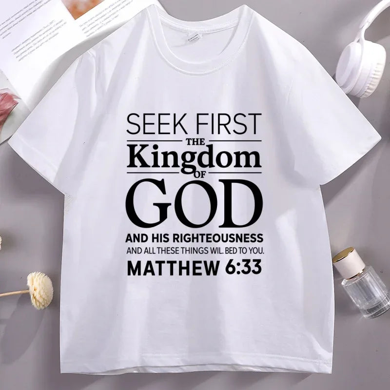"Seek First The Kingdom" – Matthew 6:33 Christian Print - Messiah Wear