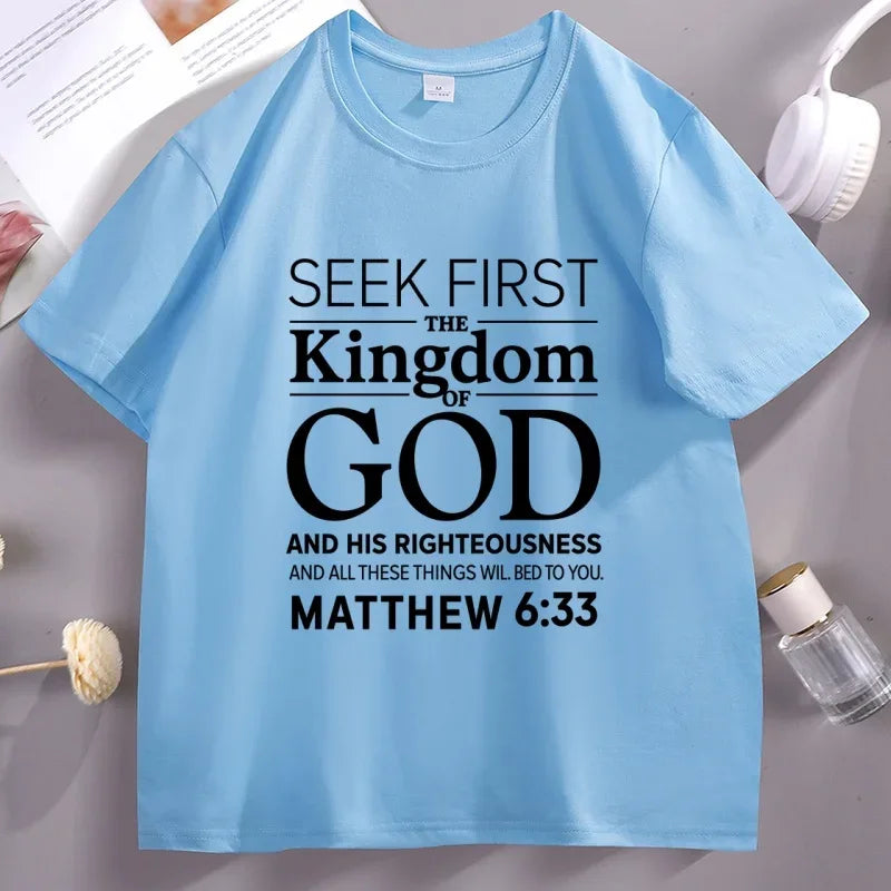 "Seek First The Kingdom" – Matthew 6:33 Christian Print - Messiah Wear