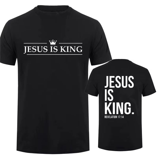 Christian T-shirt Jesus Is King Bible Verse - Messiah Wear