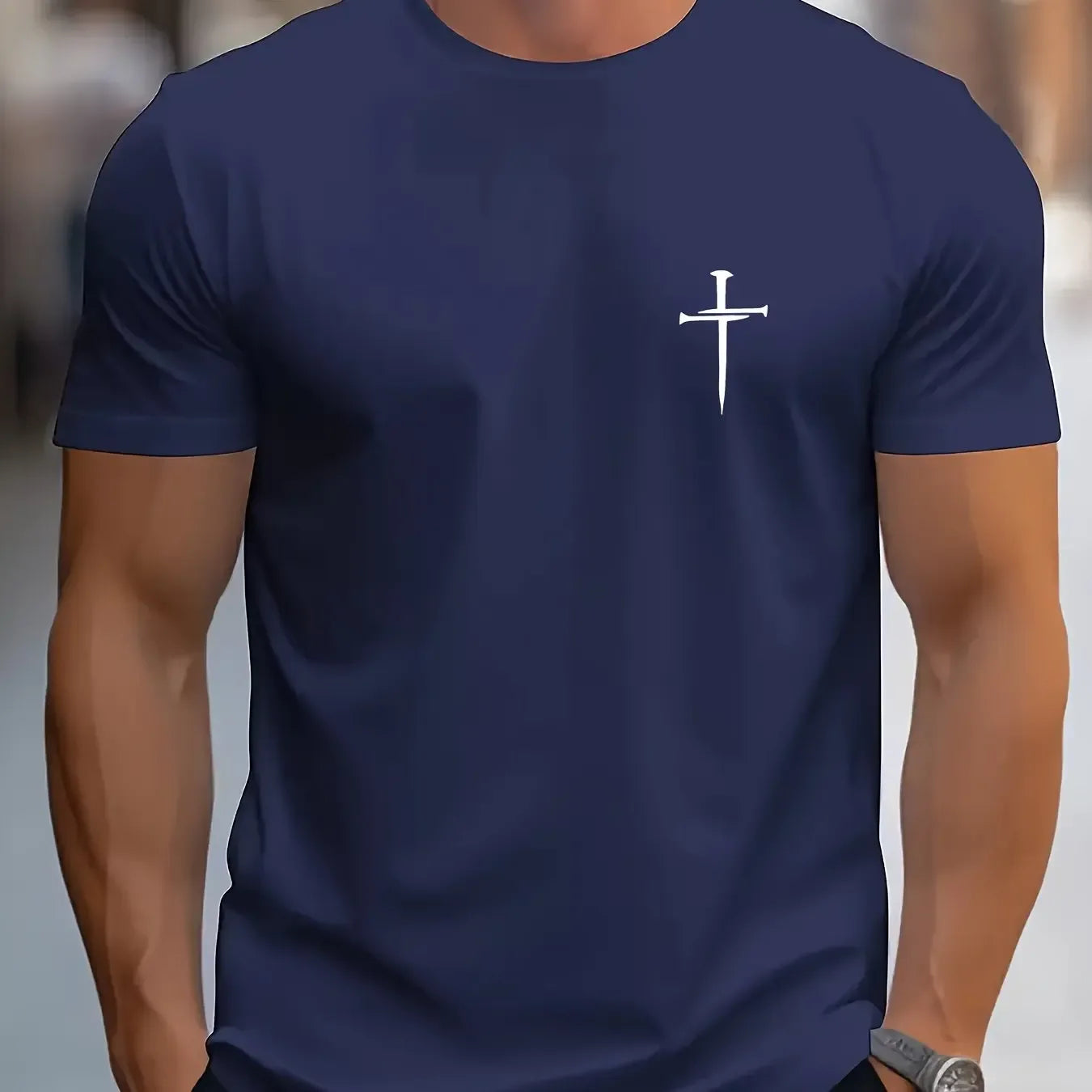 Men's Oversized "Faith Cross" Tee - Messiah Wear