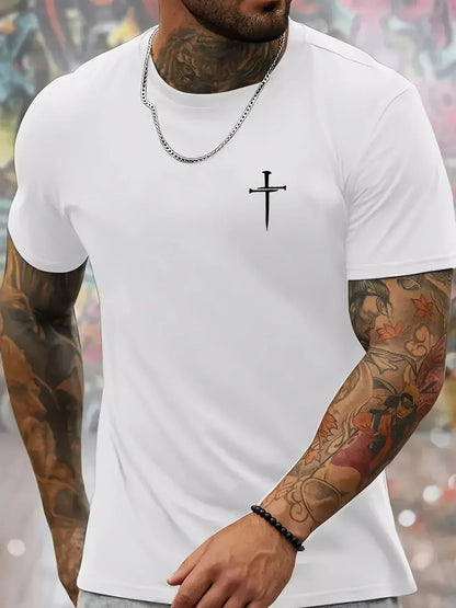 Men's Oversized "Faith Cross" Tee - Messiah Wear