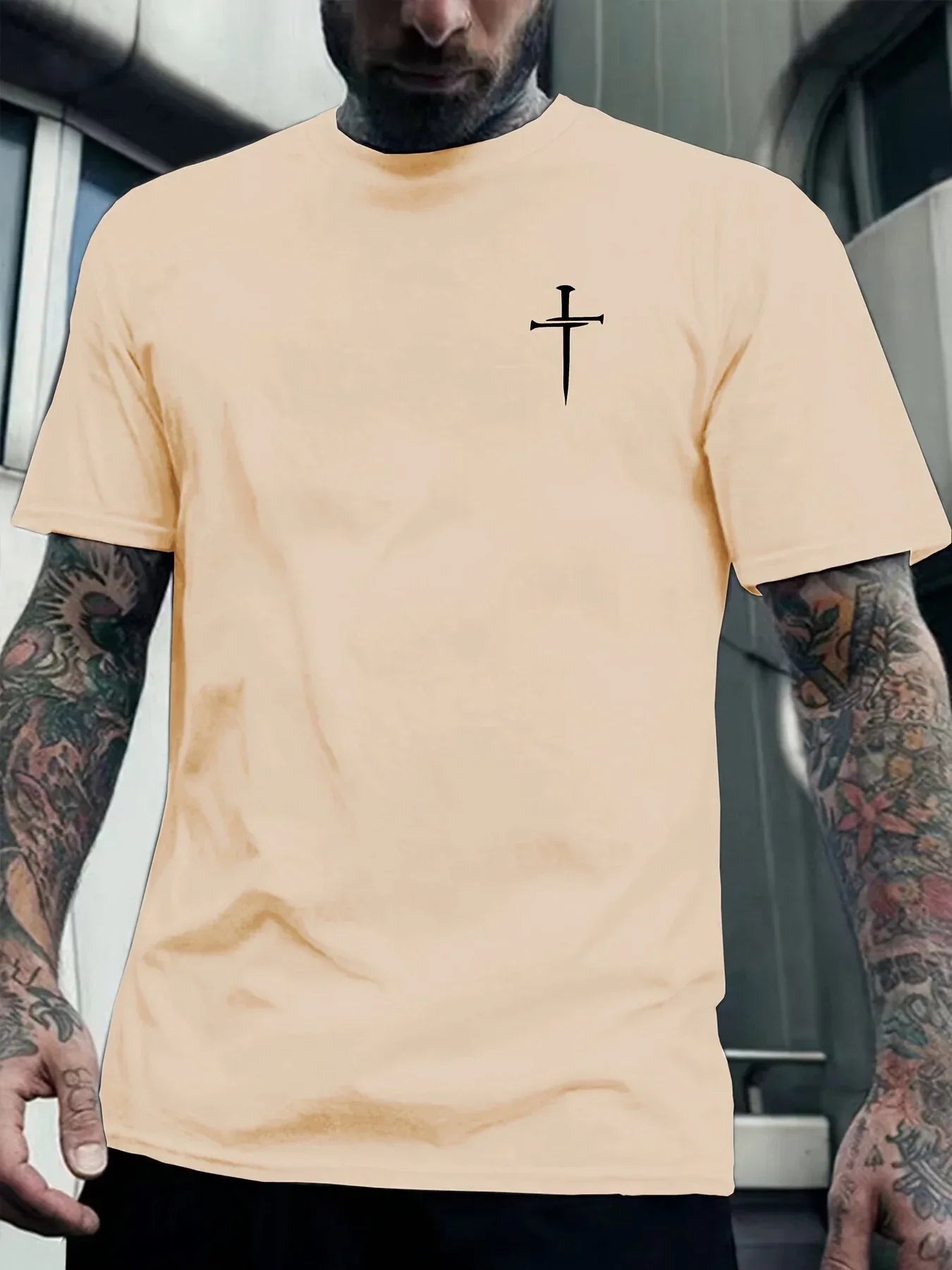 Men's Oversized "Faith Cross" Tee - Messiah Wear