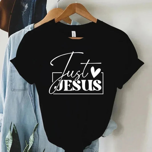 Just Love Jesus Print Women T-Shirts - Messiah Wear