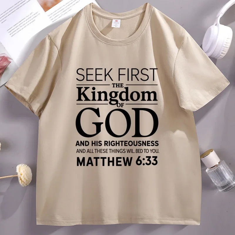 "Seek First The Kingdom" – Matthew 6:33 Christian Print - Messiah Wear