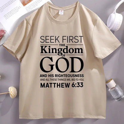 "Seek First The Kingdom" – Matthew 6:33 Christian Print - Messiah Wear