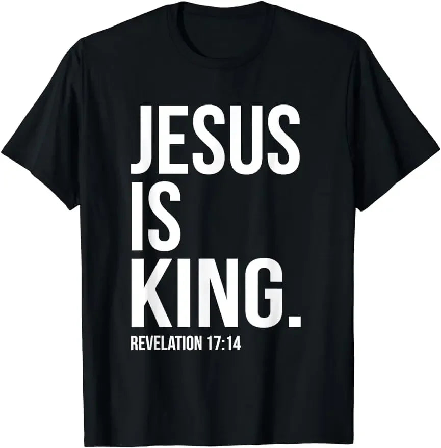 Christian T-shirt Jesus Is King Bible Verse
