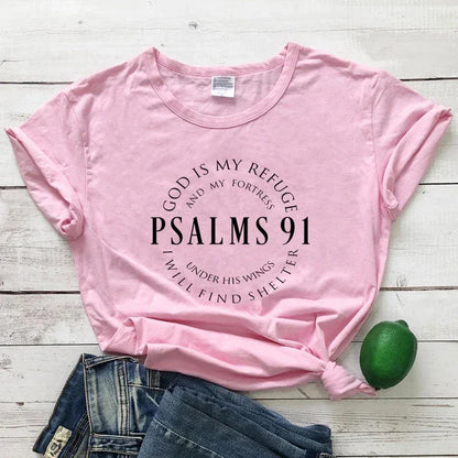 Psalm 91 - God Is My Refuge - T-shirt Women's - Messiah Wear