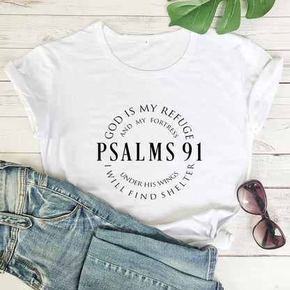 Psalm 91 - God Is My Refuge - T-shirt Women's - Messiah Wear