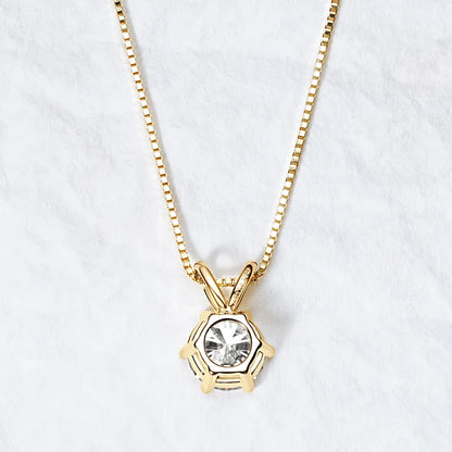 Classic 0.5CT-5CT D Moissanite Pendant Necklace Adjustable Chain 925 Silver for Women with Certificate 2CT 3CT 4CT Lab Diamond