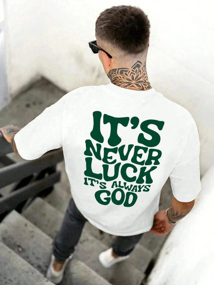 Luck God Men Cotton T-shirt Luxury - Messiah Wear