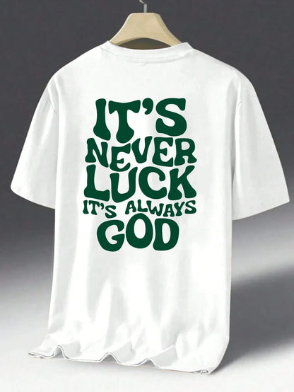 Luck God Men Cotton T-shirt Luxury - Messiah Wear