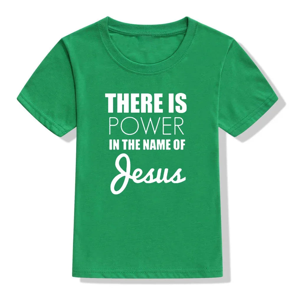 There Is Power In The Name of Jesus- T- shirt for Kids - Messiah Wear