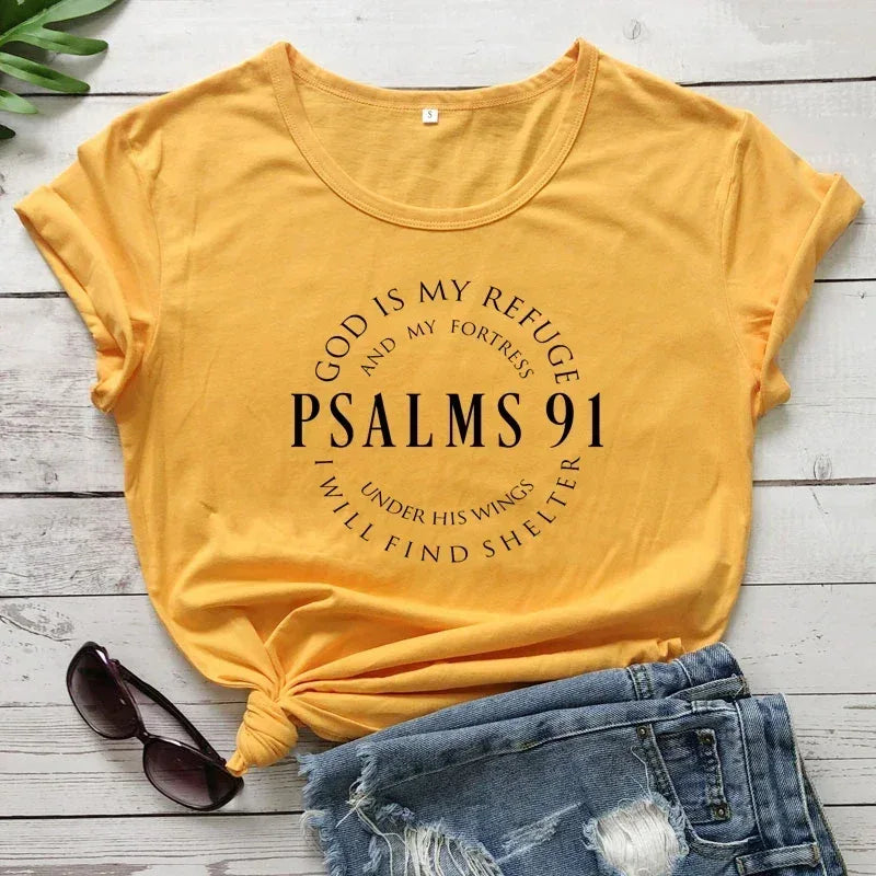 Psalm 91 - God Is My Refuge - T-shirt Women's - Messiah Wear