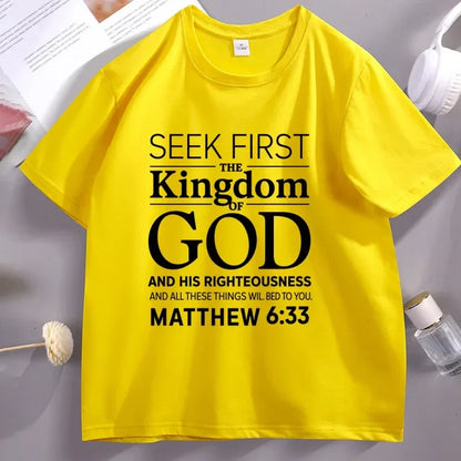 "Seek First The Kingdom" – Matthew 6:33 Christian Print - Messiah Wear
