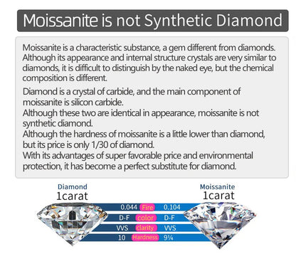 Classic 0.5CT-5CT D Moissanite Pendant Necklace Adjustable Chain 925 Silver for Women with Certificate 2CT 3CT 4CT Lab Diamond