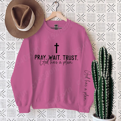 Pray Wait Trust Oversized Women's Pullover