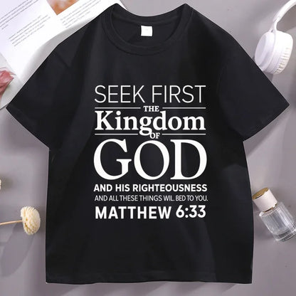 "Seek First The Kingdom" – Matthew 6:33 Christian Print - Messiah Wear