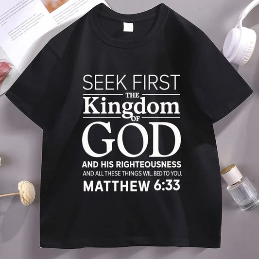 "Seek First The Kingdom" – Matthew 6:33 Christian Print - Messiah Wear