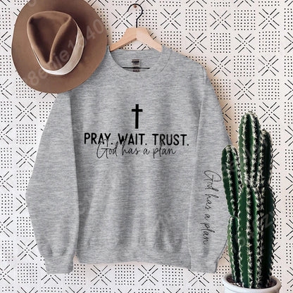 Pray Wait Trust Oversized Women's Pullover