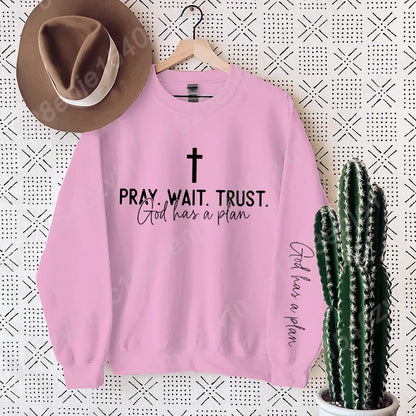 Pray Wait Trust Oversized Women's Pullover