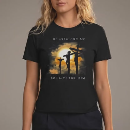 "Died for Me" Cross & Sunset Design